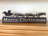 Jeeps Pulling Santa and Sleigh Christmas Display 4 Door
