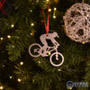 Lady Mountain Biker Ornament - Burke Metal Work