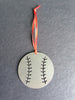 Baseball Metal Ornament, raw steel, keepsake, souvenir - Burke Metal Work