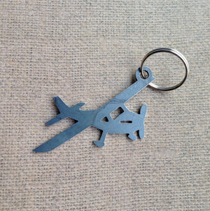 Airplane Keychain, Pilot Gift, Gift For Flight Attendant, Personalized Gift, Airplane Zipper Pull, Airplane Gifts, First Airplane, Fly Safe