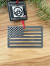 American Flag Steel Ornament