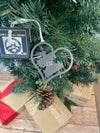 Puzzle Piece In A Heart for Autism Metal Ornament