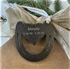 Horse Shoe With Heart Metal Ornament