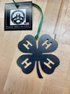 4-H Clover Metal Christmas Ornament