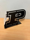 Purdue P Logo Metal Desk Top Display