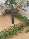 Metal Cross Christmas Ornament