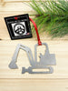 Mini Excavator Metal Ornament