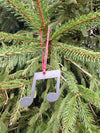 Steel Music Note Ornament (Double Note)