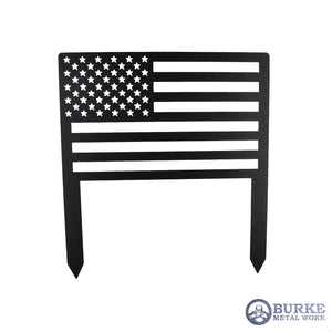 American Flag Metal Yard Sign