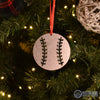 Baseball Metal Ornament, raw steel, keepsake, souvenir - Burke Metal Work