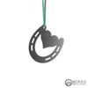 Horse Shoe With Heart Metal Ornament - Burke Metal Work