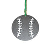 Baseball Metal Ornament, raw steel, keepsake, souvenir - Burke Metal Work