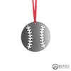 Baseball Metal Ornament, raw steel, keepsake, souvenir - Burke Metal Work