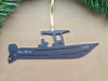 Center Console Boat Metal Ornament