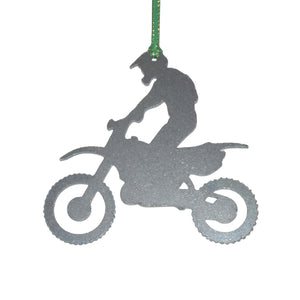 Dirt bike Boy Ornament - Burke Metal Work