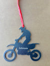 Dirt Bike Boy Metal Ornament