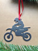 Dirt Bike Girl Metal Ornament