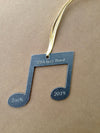 Steel Music Note Ornament (Double Note)