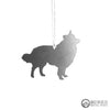 Fluffy Collie Dog Silhouette Metal Ornament - Burke Metal Work