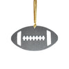 Football Metal Ornament, raw steel, keepsake, souvenir - Burke Metal Work
