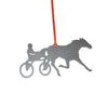 Harness Racing Metal Ornament, Horse Racing, Cart, Raw Steel - Burke Metal Work