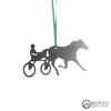 Harness Racing Metal Ornament, Horse Racing, Cart, Raw Steel - Burke Metal Work