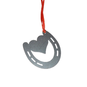 Horse Shoe With Heart Metal Ornament - Burke Metal Work