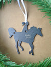 Horse And Lady Rider Metal Ornament