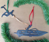 Hydrofoil Board With Ski Boat Metal Ornament