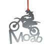 Moab Utah Dirt Bike Girl Ornament, Keepsake, Souvenir - Burke Metal Work