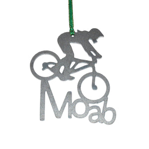 Moab Mountain Bike Girl Ornament Souvenir - Burke Metal Work