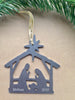 Nativity Scene Metal Christmas Ornament, Manger Scene