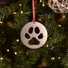 Paw print metal ornament, raw steel - Burke Metal Work
