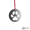 Paw print metal ornament, raw steel - Burke Metal Work