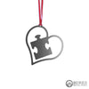 Puzzle Piece In A Heart Ornament for Autism - Burke Metal Work