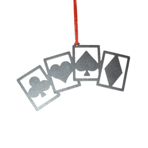 Playing Cards Metal Christmas Ornament - Burke Metal Work