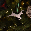Santa's Reindeer Christmas Ornament Holiday Ornament - Burke Metal Work