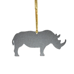 Rhinoceros Metal Ornament, Rhino, Wild Animal, Zoo, Safari Decor - Burke Metal Work