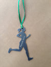 Girl Runner Metal Ornament