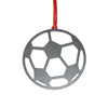 Soccer Ball Metal Ornament, raw steel, keepsake, souvenir - Burke Metal Work