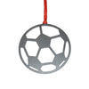 Soccer Ball Metal Ornament, raw steel, keepsake, souvenir - Burke Metal Work