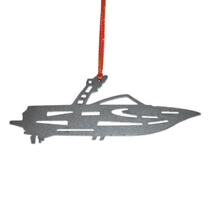 Ski Boat Ornament - Burke Metal Work