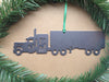 Semi Truck With Trailer Metal Ornament