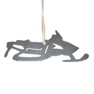 Snowmobile Metal Ornament - Burke Metal Work