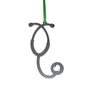 Stethoscope Metal Ornament, Nurse, Doctor, EMT, Veterinary, Technician - Burke Metal Work