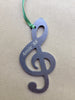 Treble Cleft Symbol Metal Ornament