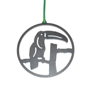 Toucan Metal Ornament, Keepsake, Souvenir,  Zoo Animal, Wild Animal Decor - Burke Metal Work