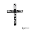Metal Wall Cross Advent Hope Love Joy Peace - Burke Metal Work