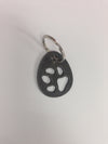 Paw Print Keychain, Pet keychain, Backpack Tag, Zipper Pull, Personalized Gift, Pet Memorial, Steel, Metal