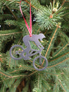 Mountain Bike Girl Ornament - Burke Metal Work